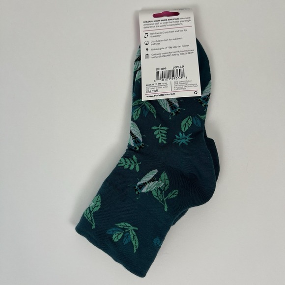 Sock it to me -The Buzz About Cicadas- Turn cuff crew Sock Women's US shoe 5-10‎ - Picture 4 of 4